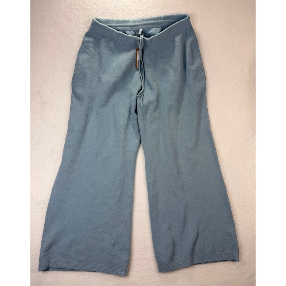 SKIMS Cozy Light Pant Denim Blue Wide Leg Drawstring Lounge Pants 3X NEW